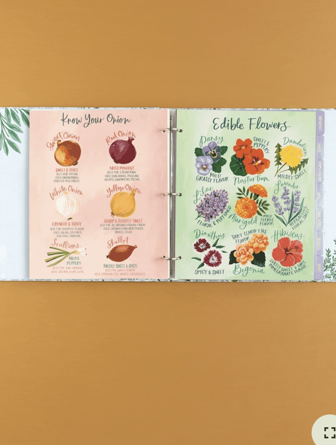 Hydrangea Large Recipe Binder