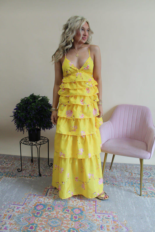 Callie Song Bird Yellow Dress