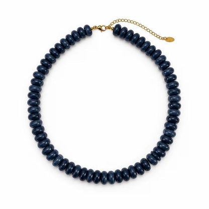 Modern Resin Beaded Statement Necklace