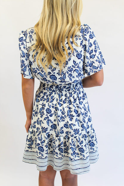 Tracey Mini Dress - Ivy Script Navy