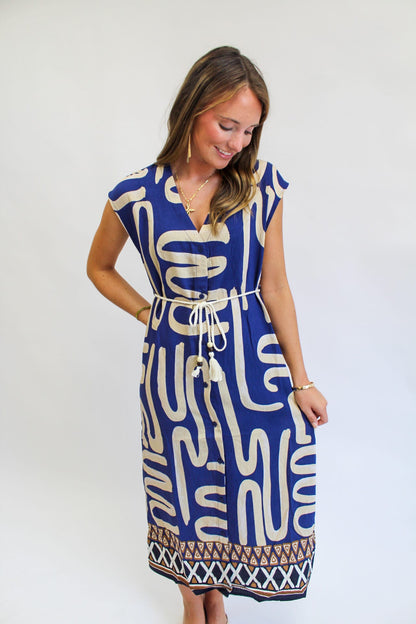 Azure Muse Maxi Dress
