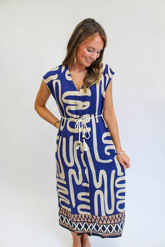 Azure Muse Maxi Dress