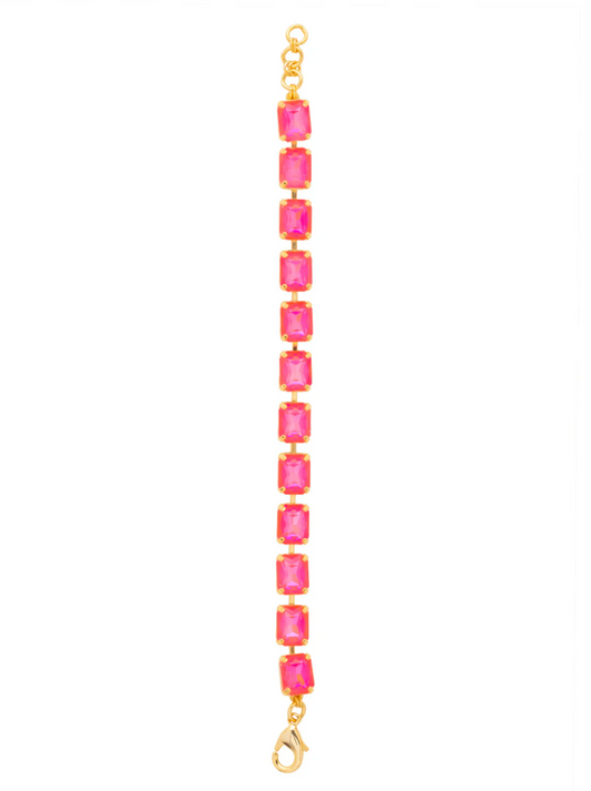 Octavia Repeating Tennis Bracelet Electric Pink