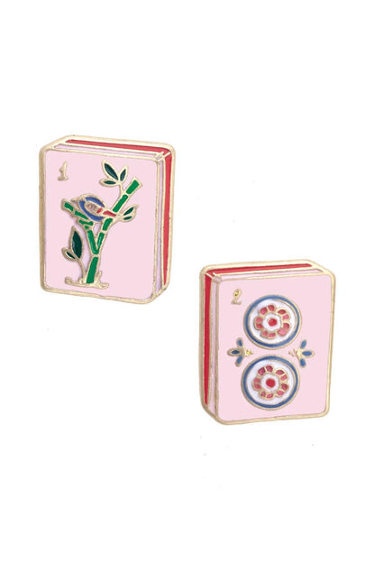 Charmed By Canvas Mahjong Earrings