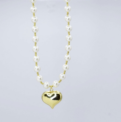 Chunky Puffy Heart Necklace