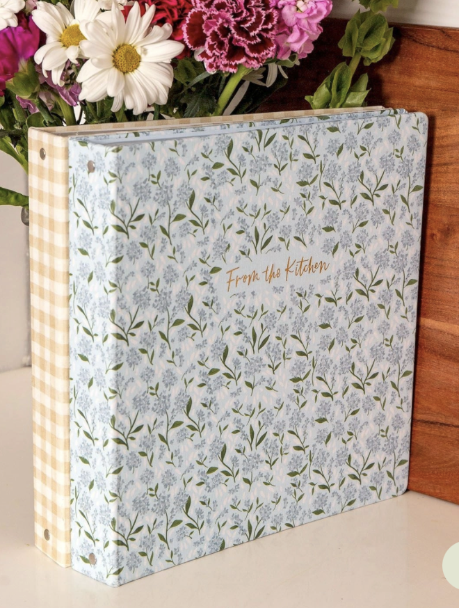 Hydrangea Large Recipe Binder