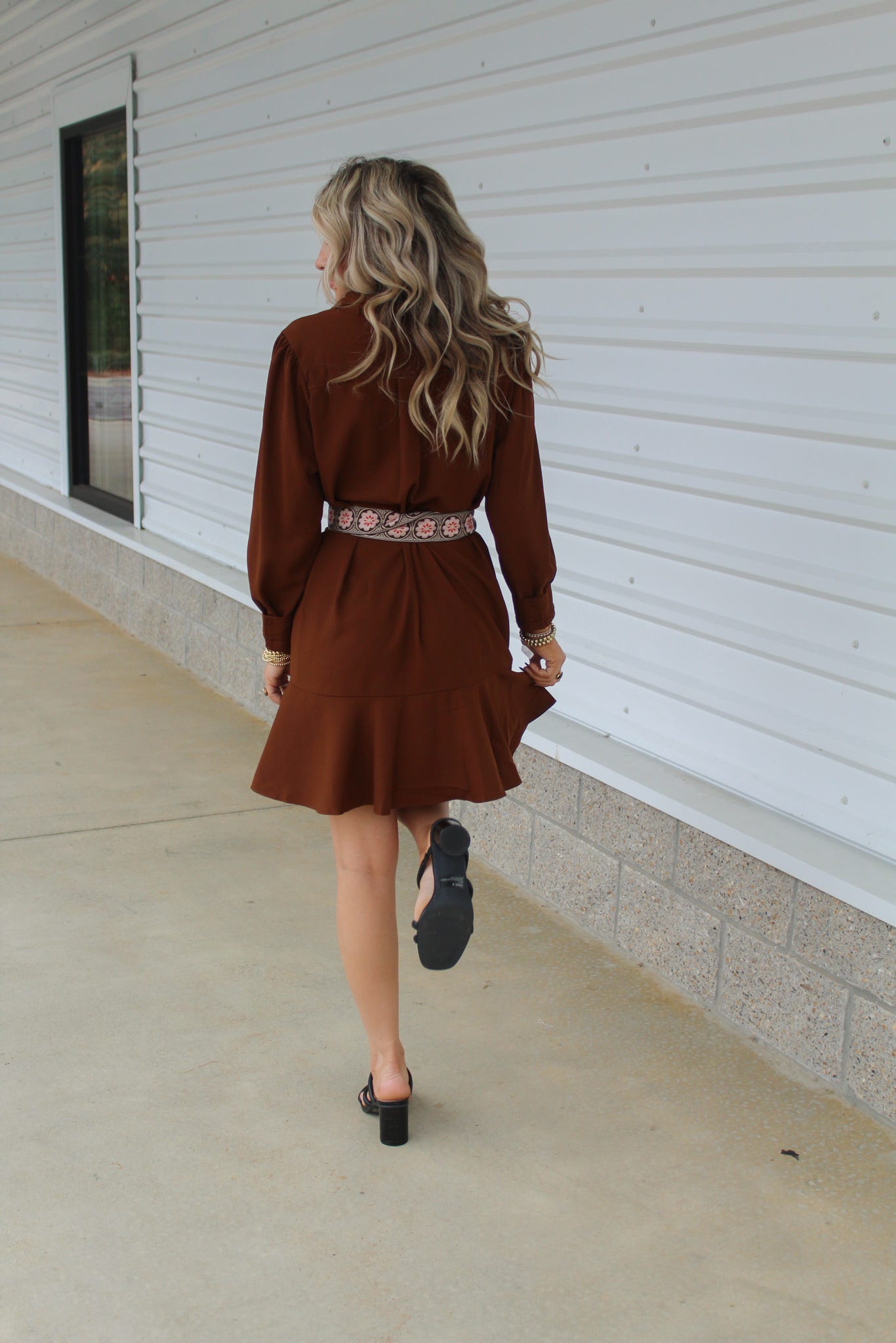 Who's That Girl Brown Dress