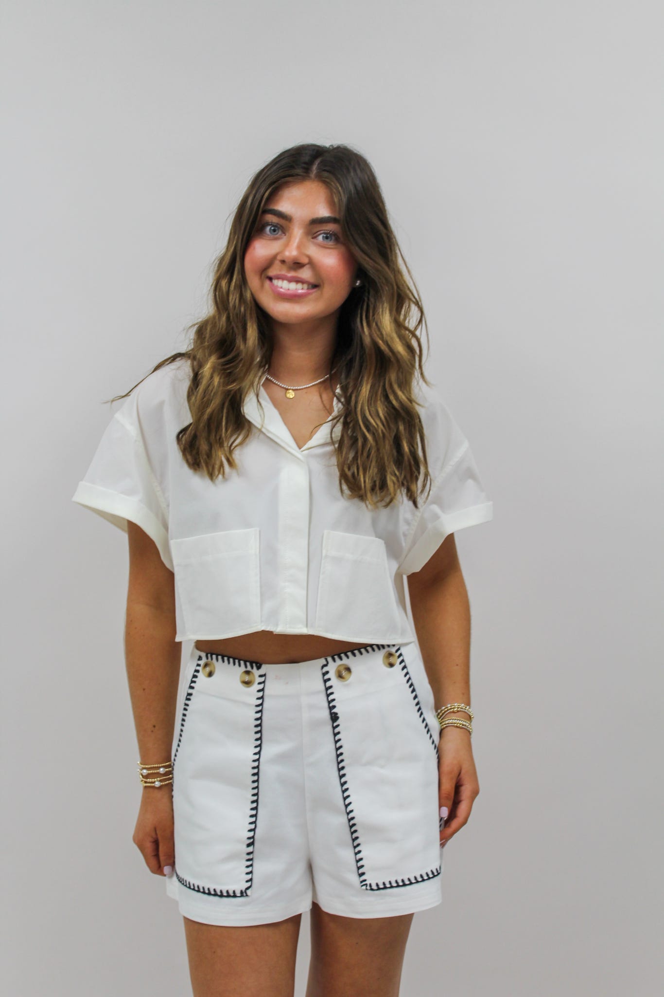 Sailmaker Stitch Shorts - White