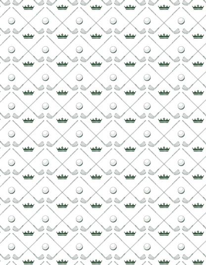 Men's Royal Golf Performance Polo Green/White