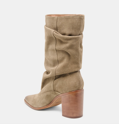 Taline Olive Suede Boots