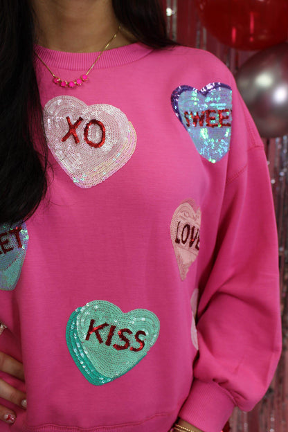 Millie Sweatshirt Candy Hearts