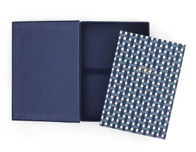 Navy Gingham Recipe Book