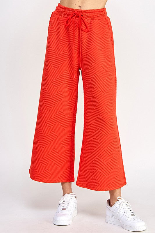 Far From Home Textured Cropped Pants