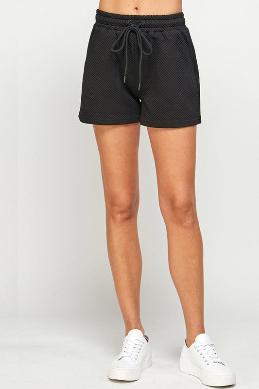 Far From Home Textured Shorts PLUS SIZES