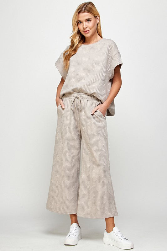 Far From Home Textured Cropped Pants