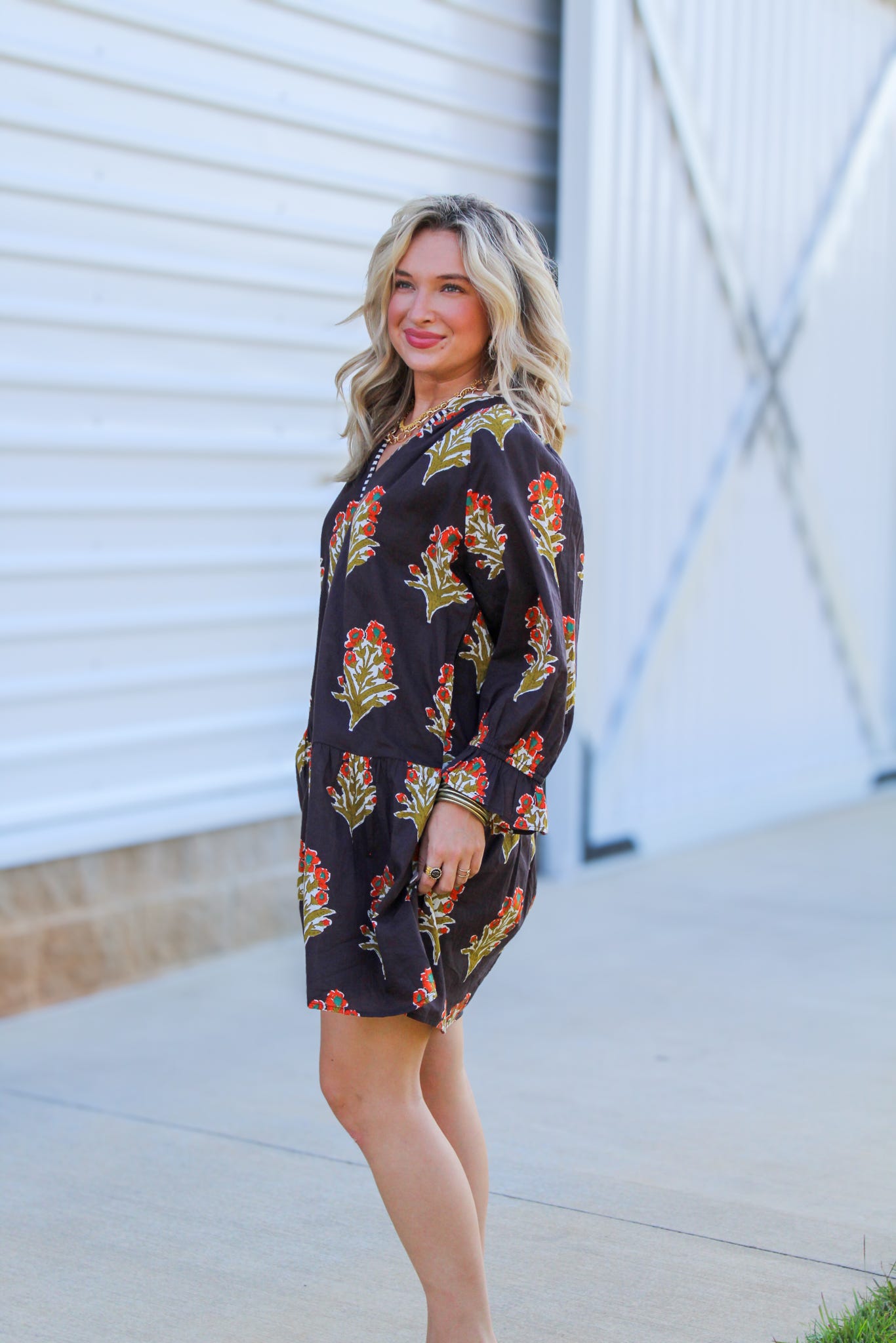 Cecily Detailed V-Neck Dress