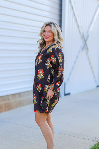Cecily Detailed V-Neck Dress