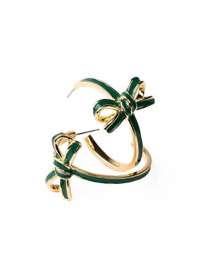 Luxe Bow Hoop Earrings