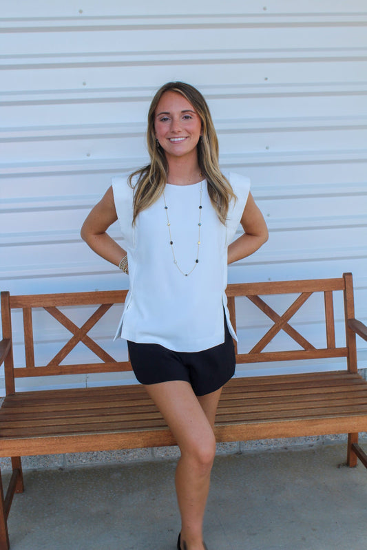 Manifesting Millions Sleeveless Top - White
