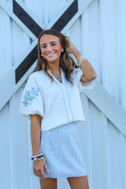 Sail Away Stripe Skirt
