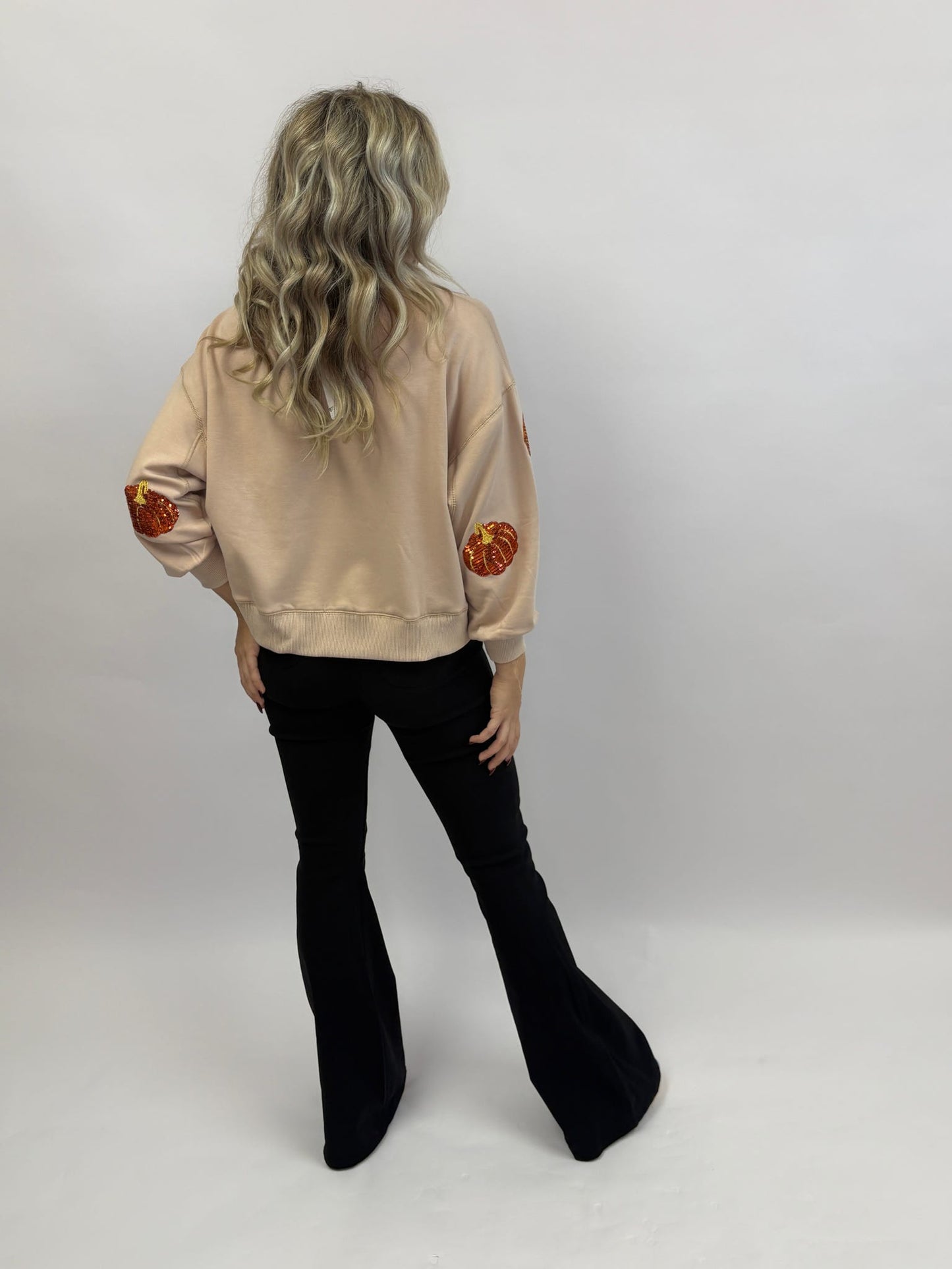 High Waisted Black Stretch Bell Bottoms