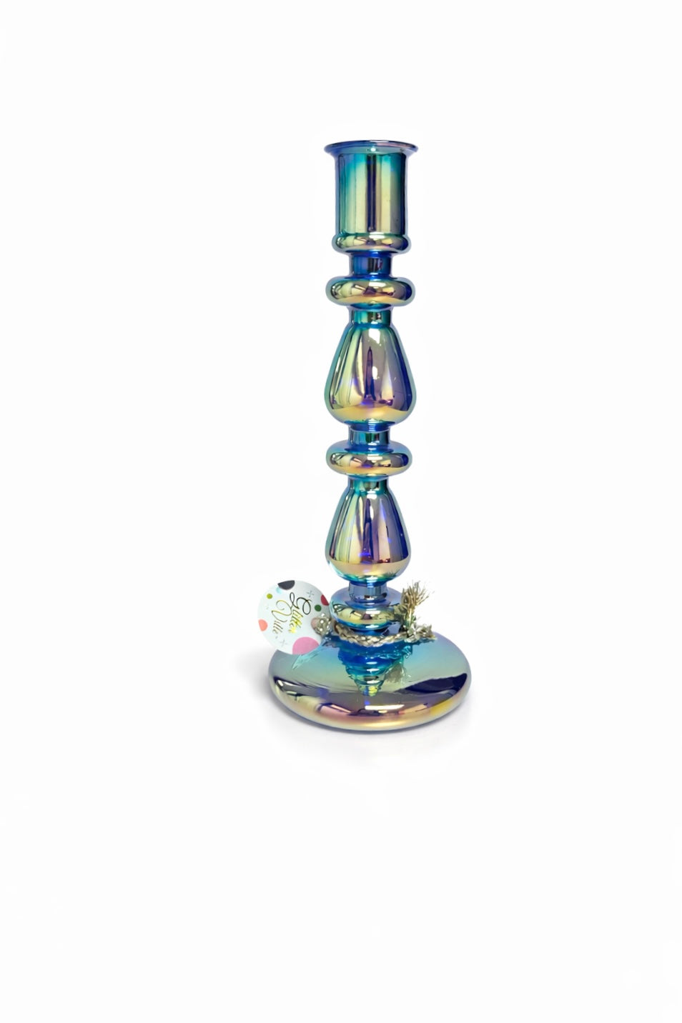 Opalescence Essence Taper Candle Holder, Glass, 8.5'' & 11''