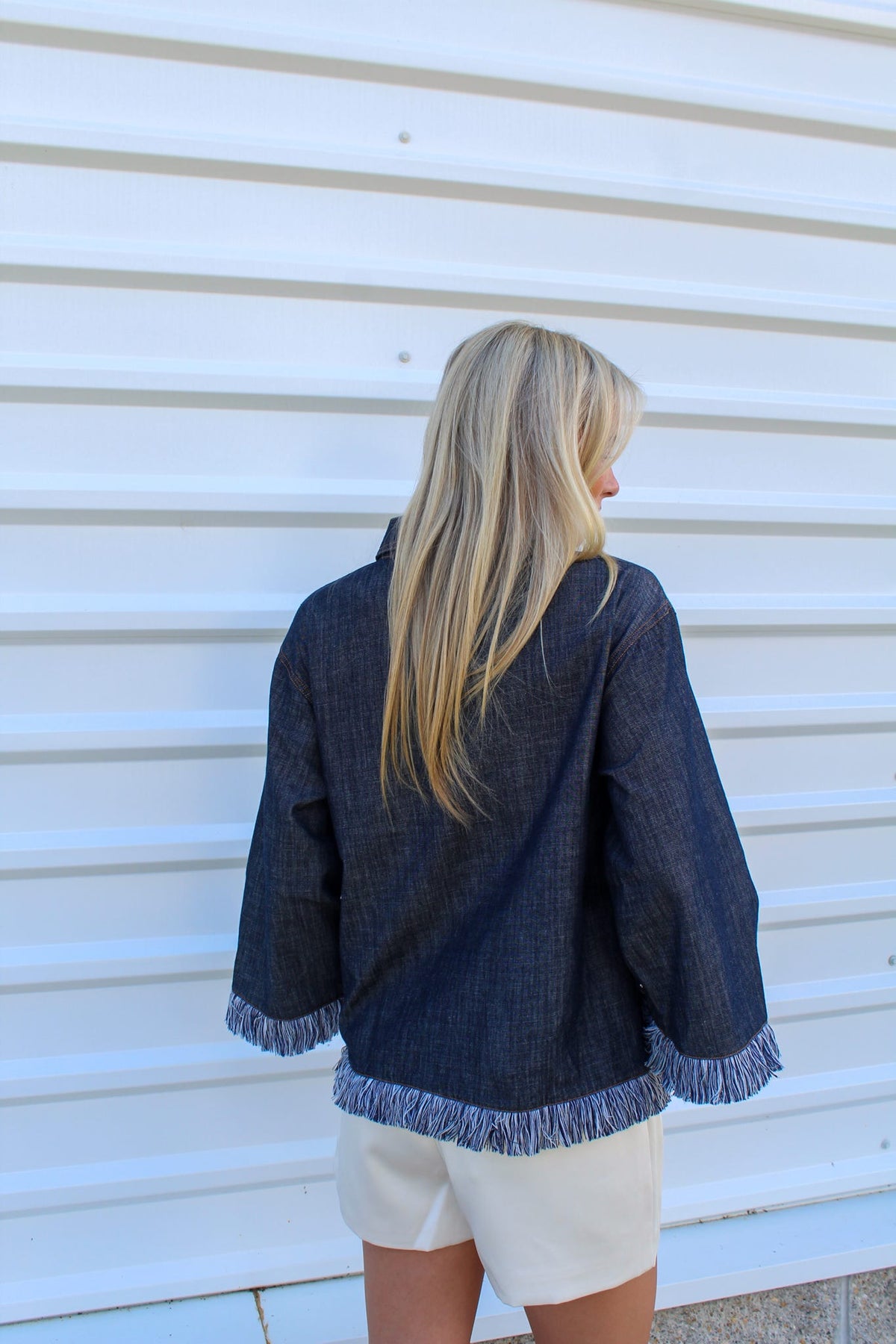 Fringe Benefits Denim Top
