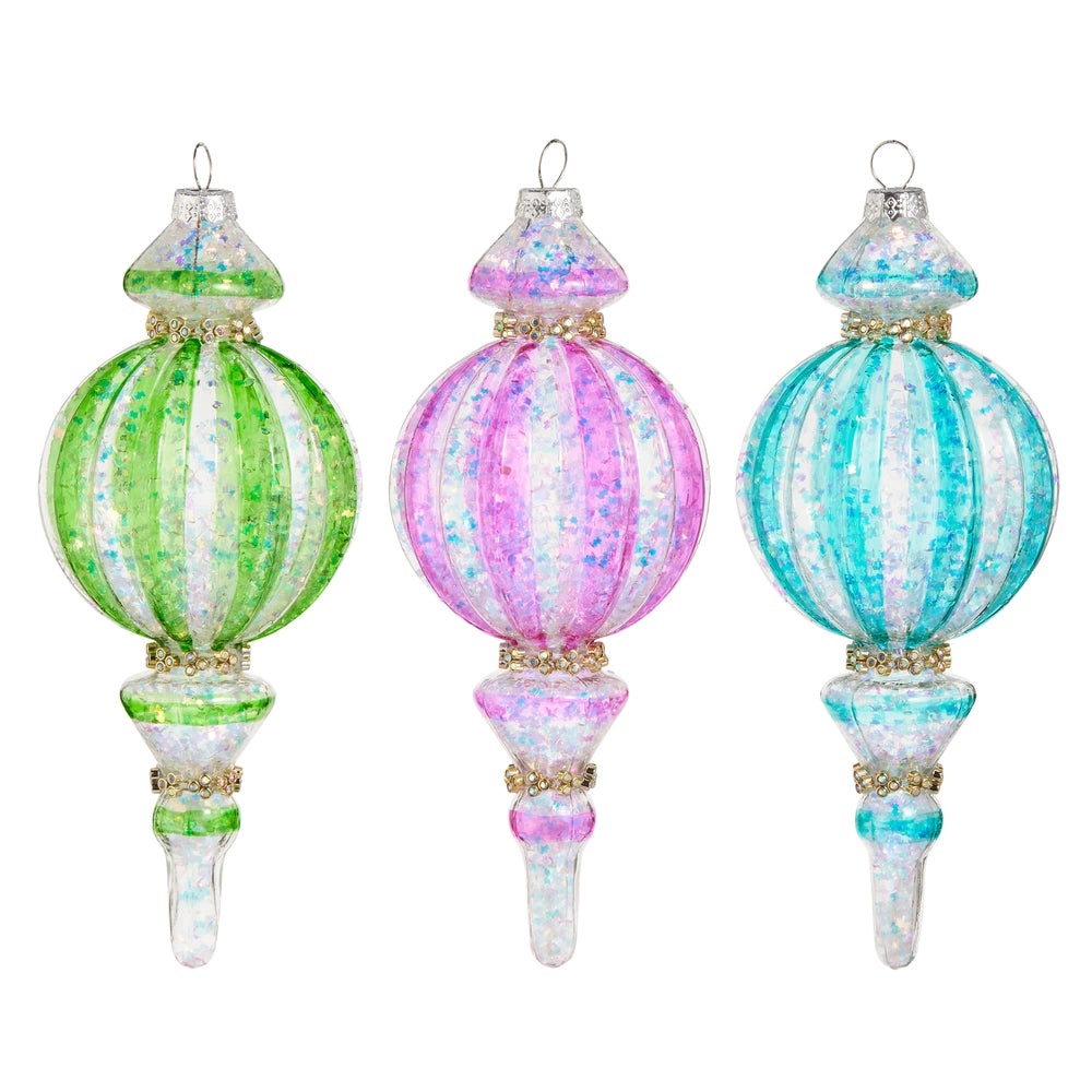 Bright Stripe Finial Ornament