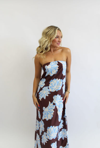 Eyes on You Strapless Maxi Dress