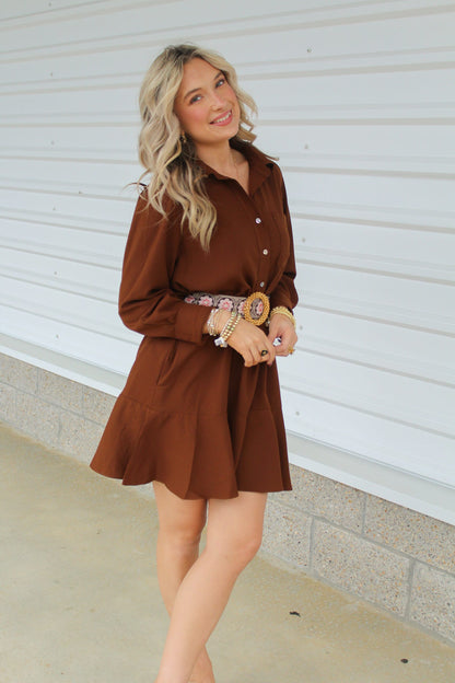 Who's That Girl Brown Dress