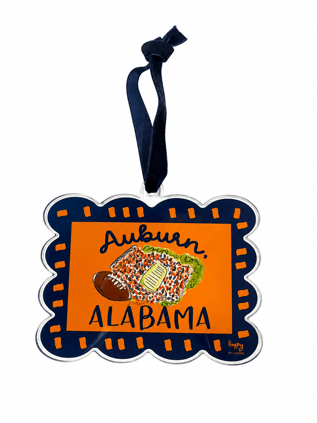Acrylic Scallop Stadium Ornament