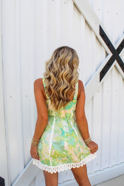 Mint Magnolia Mini Dress