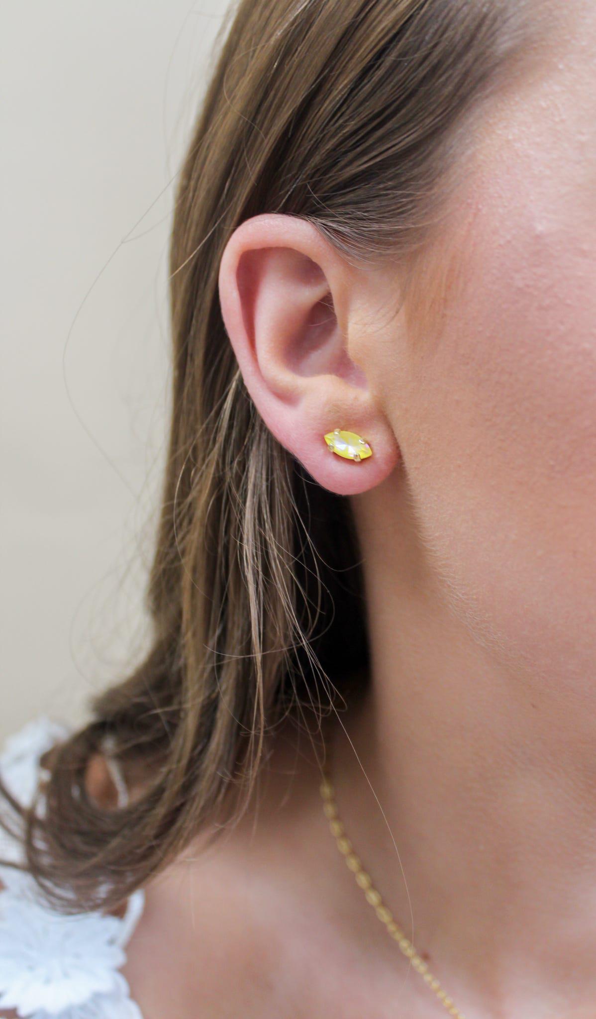 Clarissa Stud Earrings Light Topaz Delite