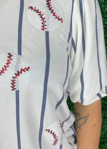 Top Tina Sequin Baseball