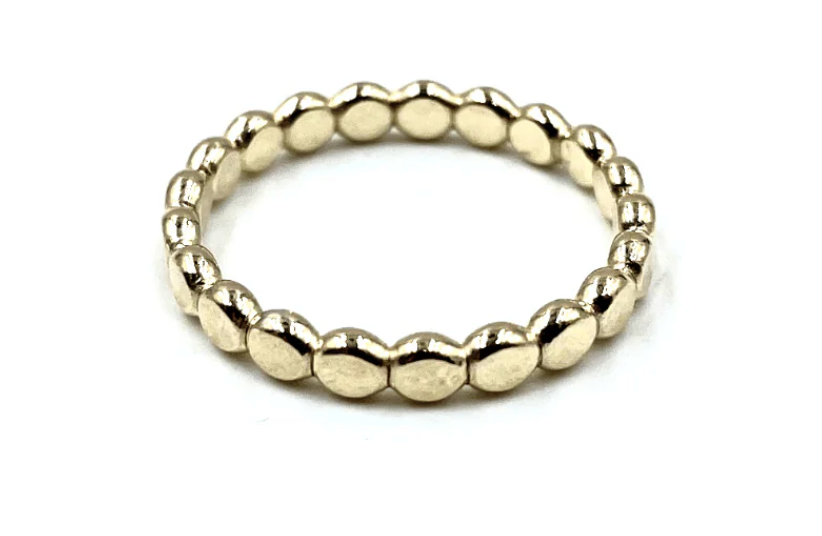 Gold Flat Rock Ring