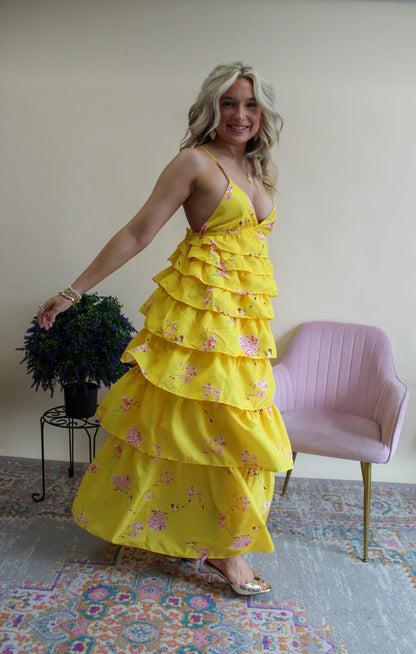 Callie Song Bird Yellow Dress