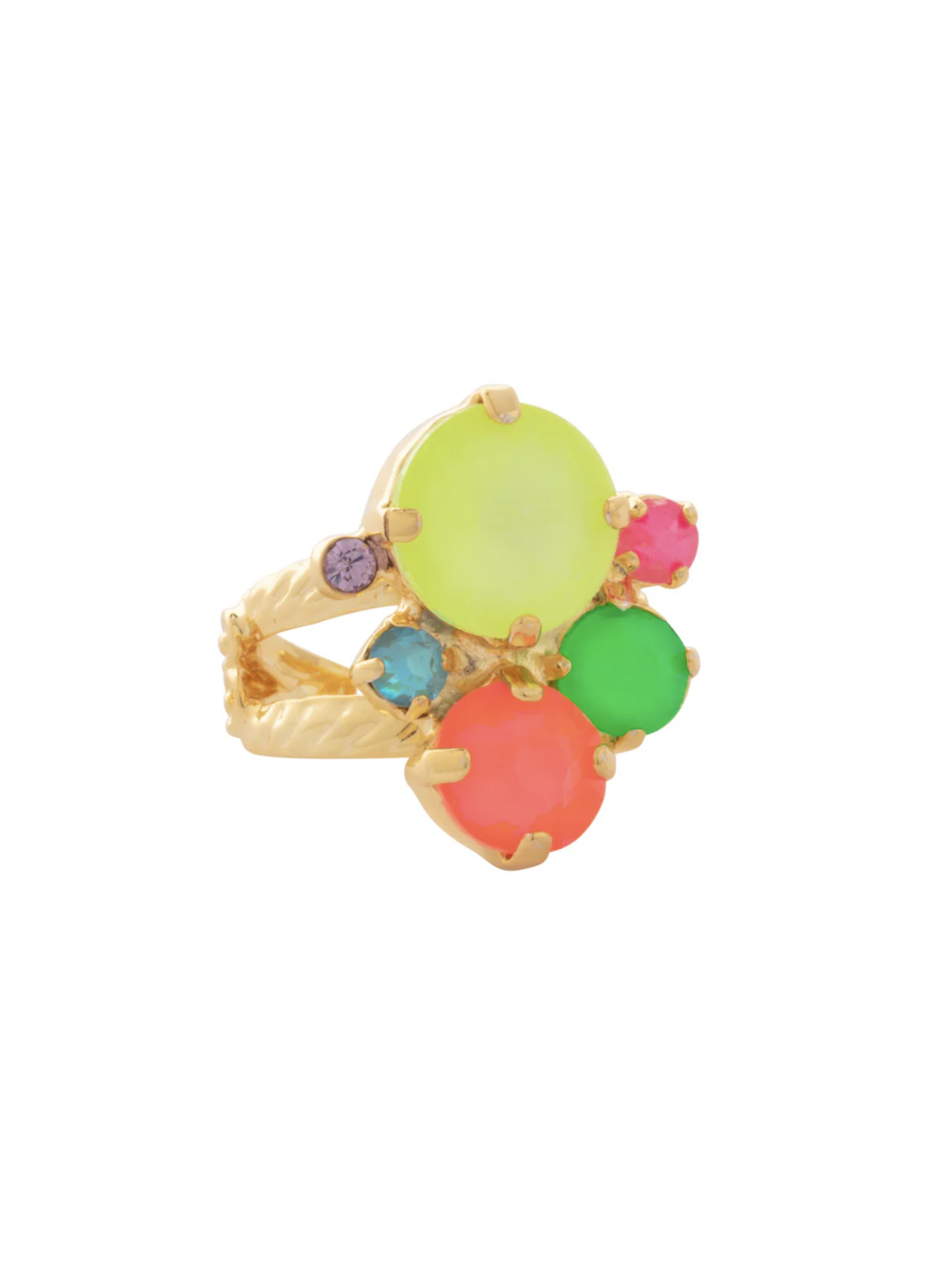 Crystal Assorted Rounds Stacked Ring