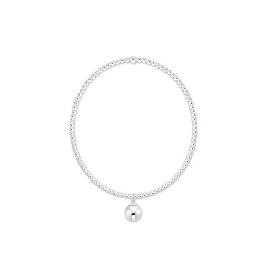 Extends Classic Sterling 3mm Bracelet- Classic Sterling 10mm Charm
