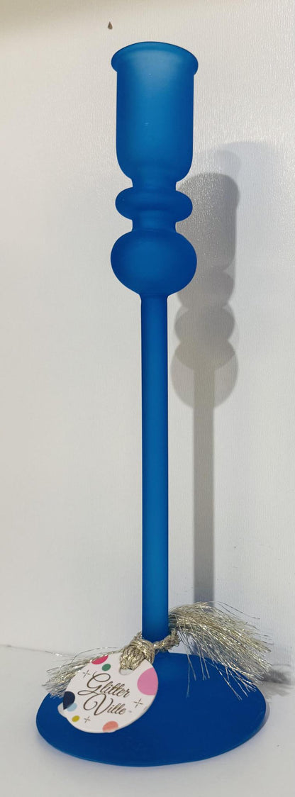 Frosted Taper Candle Holders