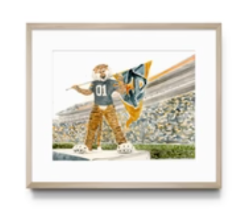 Auburn University Aubie Print, Collegiate, Game day: 5x7