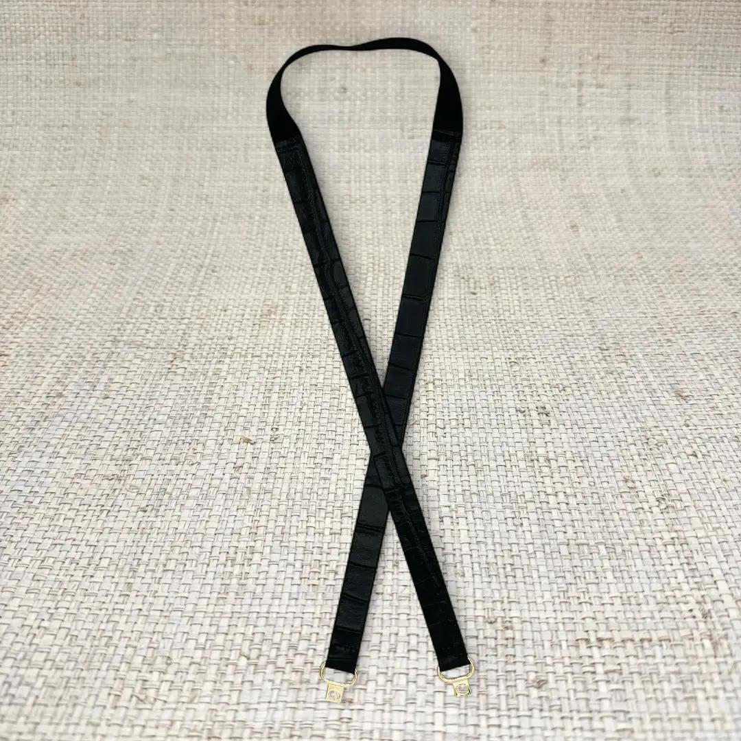 Garland Thin Black Leather Belt