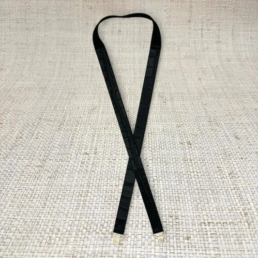 Garland Thin Black Leather Belt