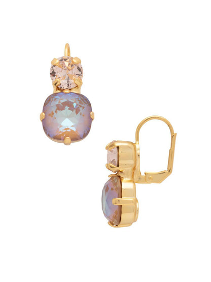 Cushion-Cut Round Dangle Earrings
