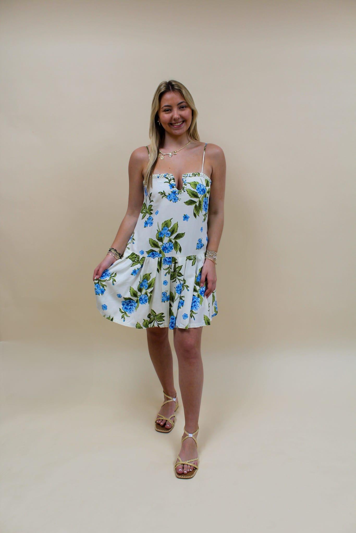 Rebecca Floral Mock Neck Dress