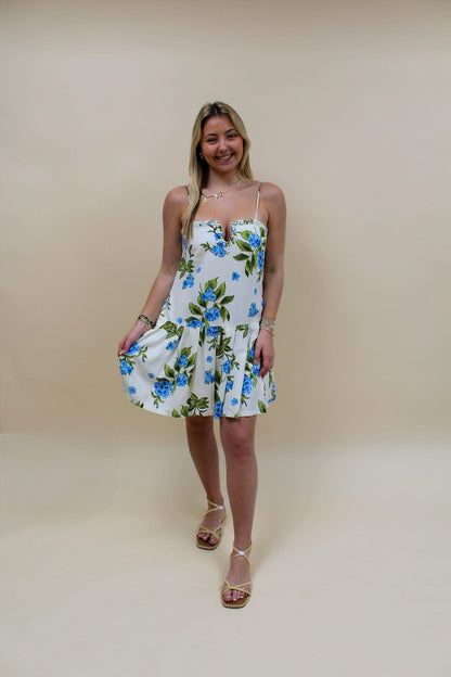 Rebecca Floral Mock Neck Dress