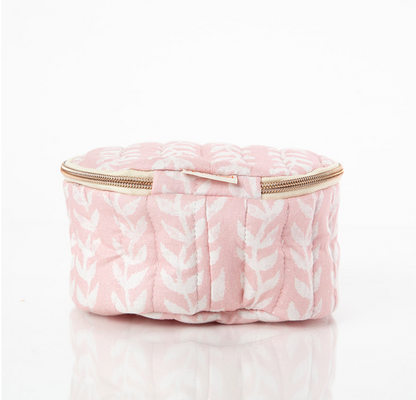 Block Print Circle Case - Powder Pink