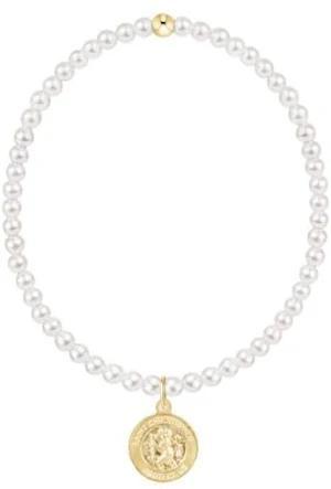 Classic Pearl 3mm Protection Disc Bracelet