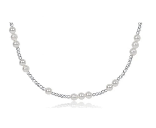 17" Choker Hope Unwritten Sterling - Pearl