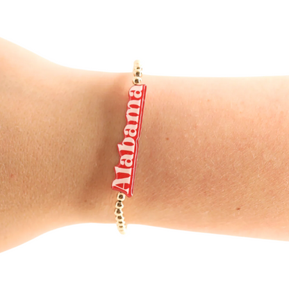 Sports Team + Football Bracelet Stack
