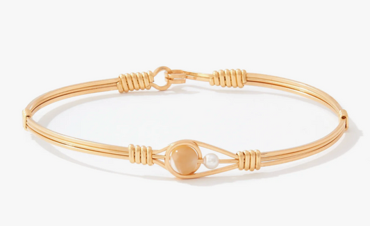 Always By My Side Bracelet - 14k Gold Artist Wire / Mother of Pearl